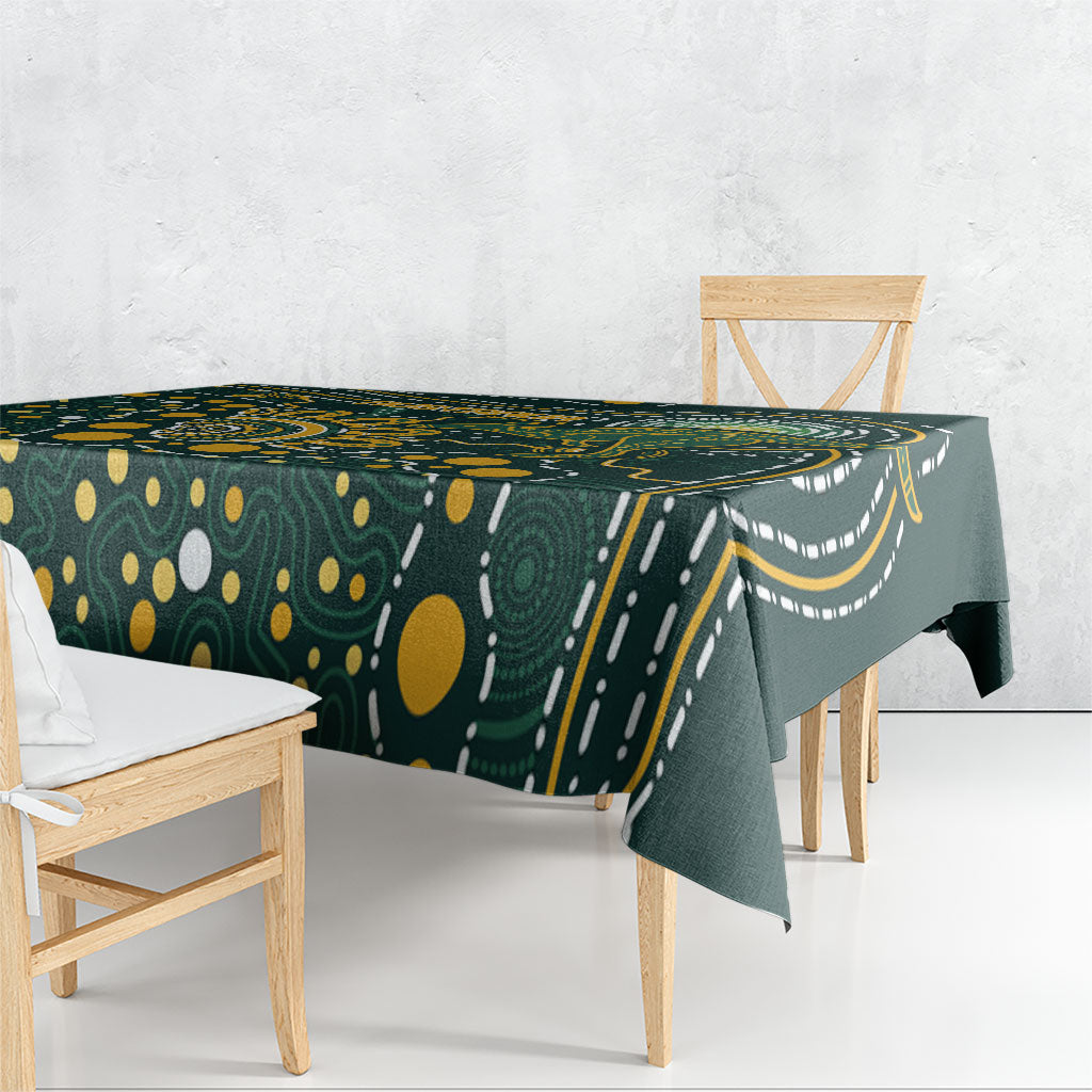 Australia Kangaroos Indigenous Tablecloth Aboriginal Arts - Rising Sun