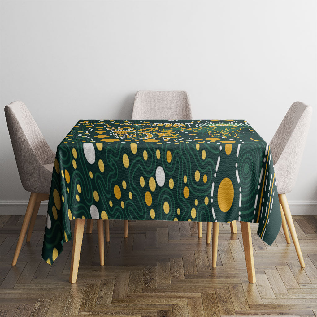 Australia Kangaroos Indigenous Tablecloth Aboriginal Arts - Rising Sun