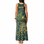 Australia Kangaroos Custom Indigenous Personalised Tank Maxi Dress Aboriginal Arts - Rising Sun