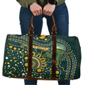 Australia Kangaroos Indigenous Travel Bag Aboriginal Arts - Rising Sun