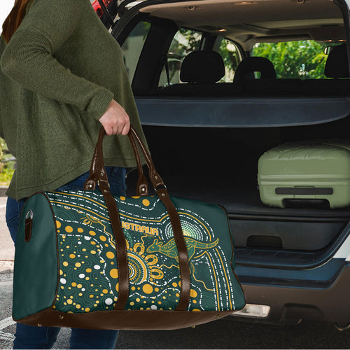 Australia Kangaroos Indigenous Travel Bag Aboriginal Arts - Rising Sun