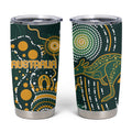 Australia Kangaroos Indigenous Tumbler Cup Aboriginal Arts - Rising Sun