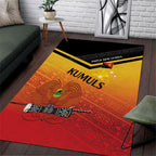 Papua New Guinea Rugby The Kumuls Area Rug Motuan Inspired Pattern