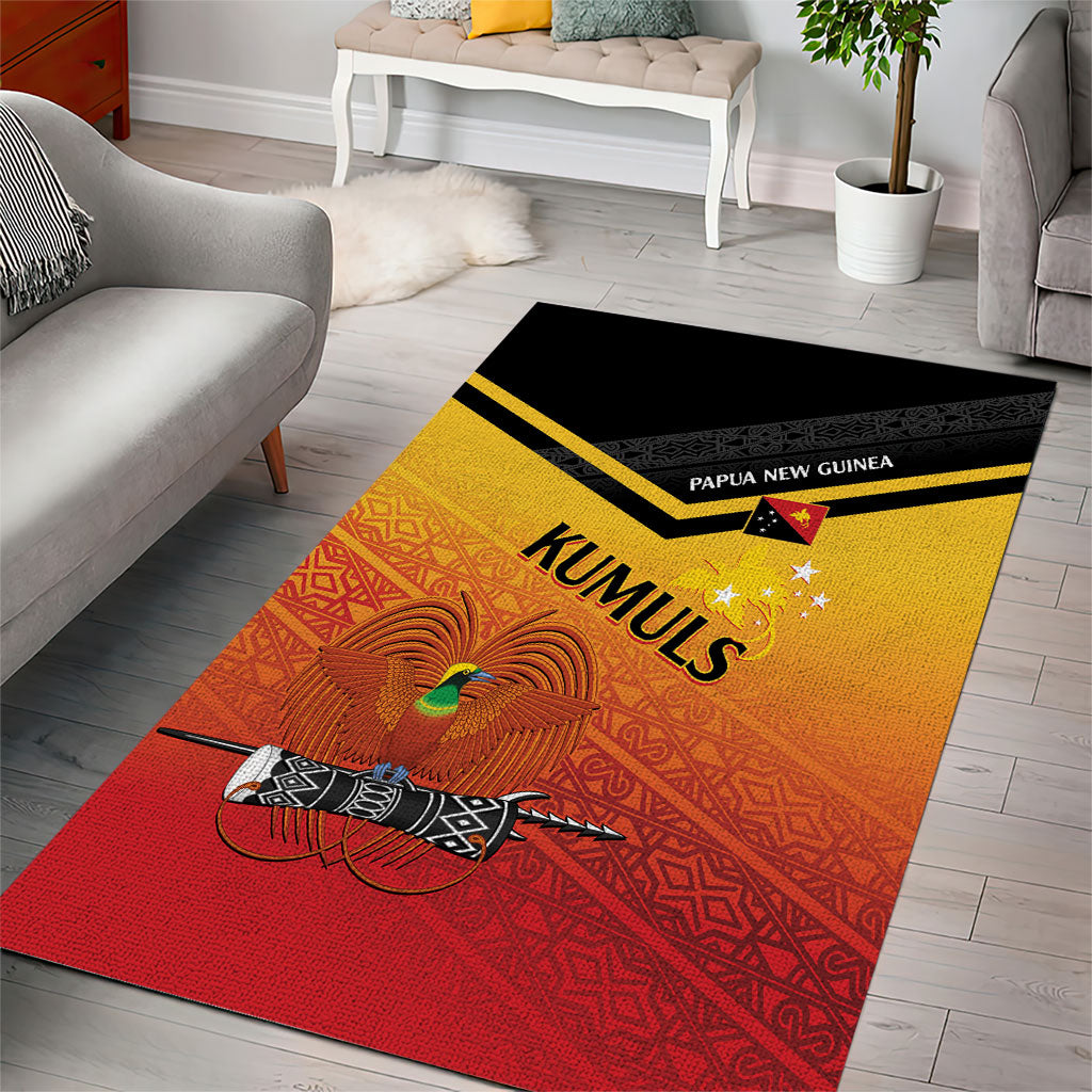 Papua New Guinea Rugby The Kumuls Area Rug Motuan Inspired Pattern