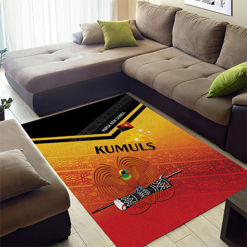 Papua New Guinea Rugby The Kumuls Area Rug Motuan Inspired Pattern