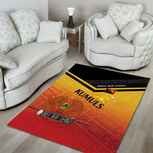 Papua New Guinea Rugby The Kumuls Area Rug Motuan Inspired Pattern