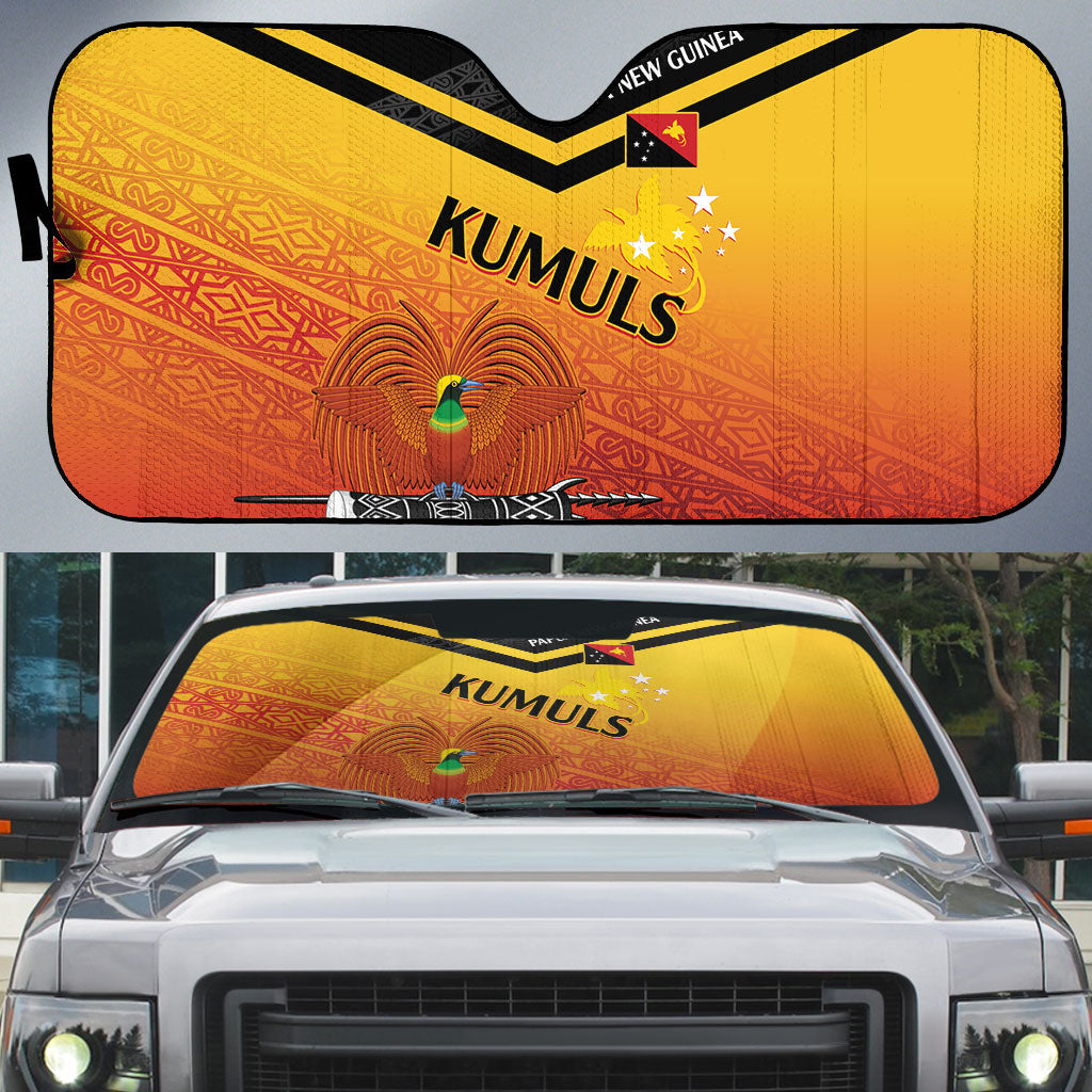 Papua New Guinea Rugby The Kumuls Auto Sun Shade Motuan Inspired Pattern
