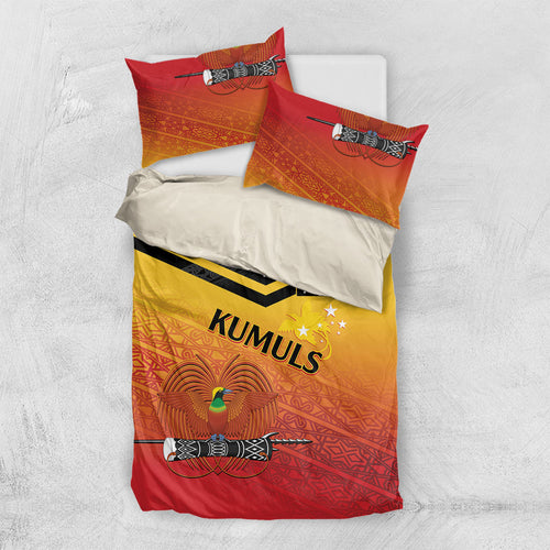 Papua New Guinea Rugby The Kumuls Bedding Set Motuan Inspired Pattern
