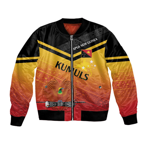 Papua New Guinea Custom Rugby The Kumuls Bomber Jacket Motuan Inspired Pattern