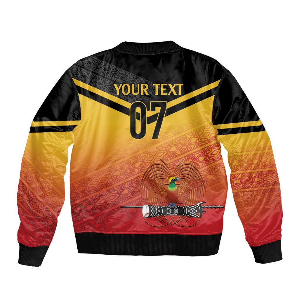 Papua New Guinea Custom Rugby The Kumuls Bomber Jacket Motuan Inspired Pattern