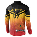 Papua New Guinea Custom Rugby The Kumuls Button Sweatshirt Motuan Inspired Pattern
