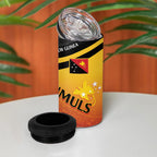 Papua New Guinea Rugby The Kumuls 4 in 1 Can Cooler Tumbler Motuan Inspired Pattern
