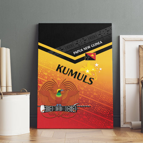 Papua New Guinea Rugby The Kumuls Canvas Wall Art Motuan Inspired Pattern