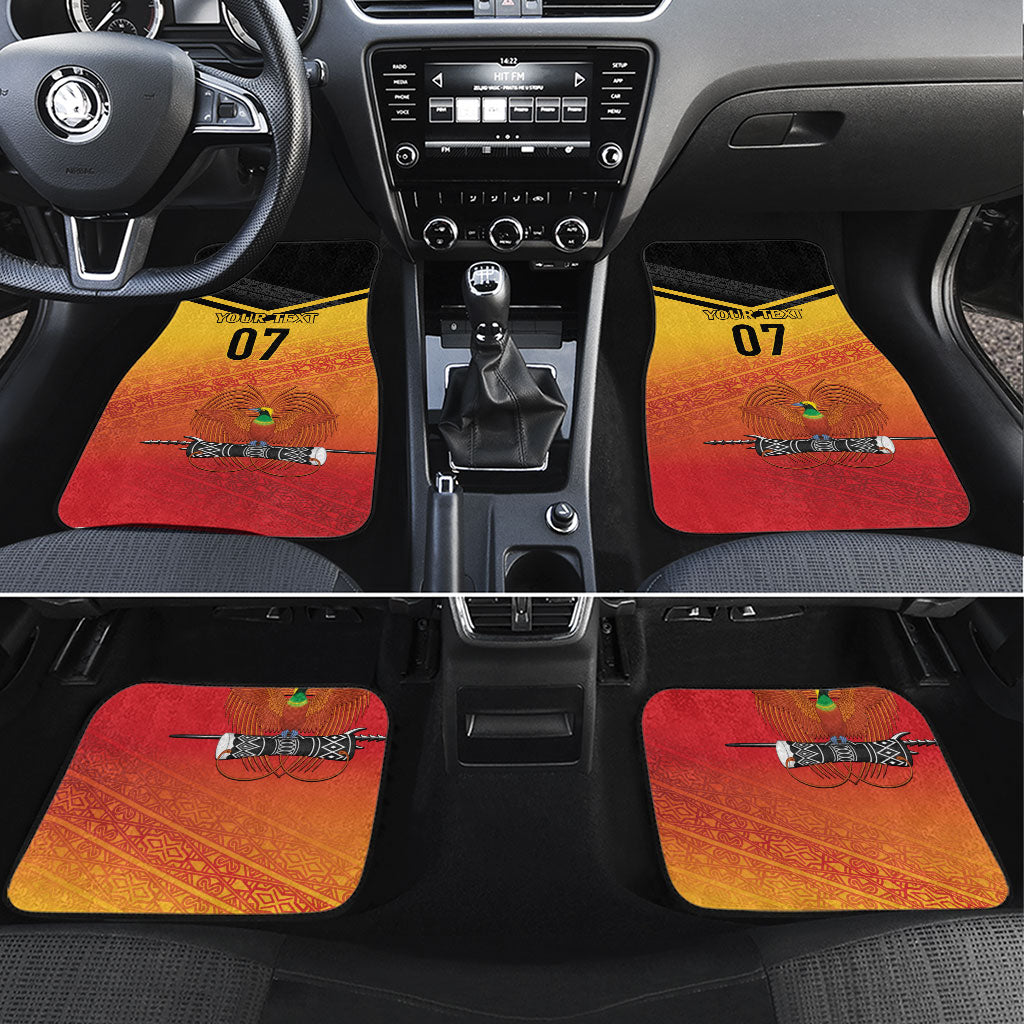 Papua New Guinea Custom Rugby The Kumuls Car Mats Motuan Inspired Pattern
