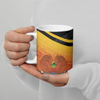 Papua New Guinea Rugby The Kumuls Ceramic Mug Motuan Inspired Pattern