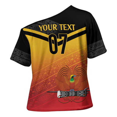 Papua New Guinea Custom Rugby The Kumuls Cross Shoulder Shirt Motuan Inspired Pattern