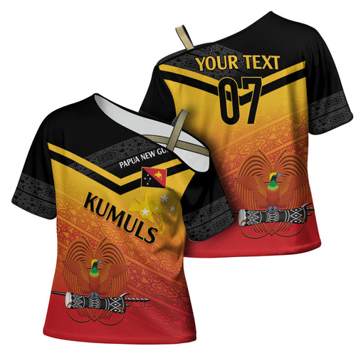 Papua New Guinea Custom Rugby The Kumuls Cross Shoulder Shirt Motuan Inspired Pattern