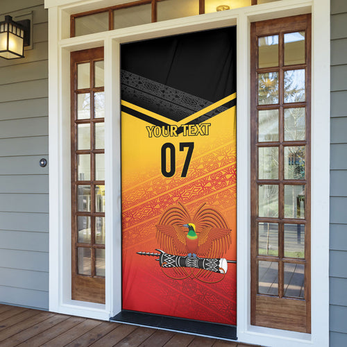 Papua New Guinea Custom Rugby The Kumuls Door Cover Motuan Inspired Pattern
