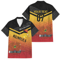 Papua New Guinea Custom Rugby The Kumuls Family Matching Off Shoulder Maxi Dress and Hawaiian Shirt Motuan Inspired Pattern