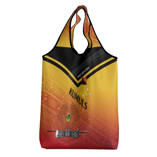 Papua New Guinea Rugby The Kumuls Grocery Bag Motuan Inspired Pattern