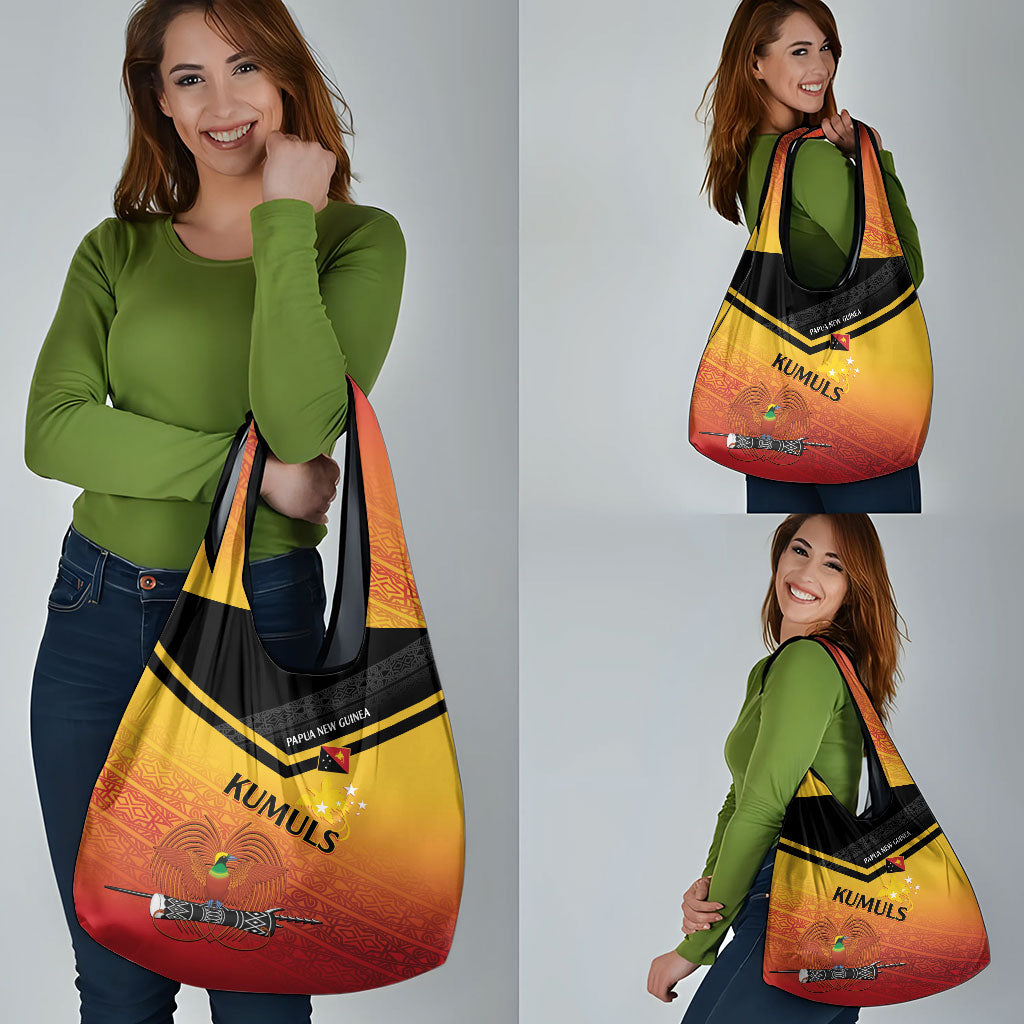 Papua New Guinea Rugby The Kumuls Grocery Bag Motuan Inspired Pattern