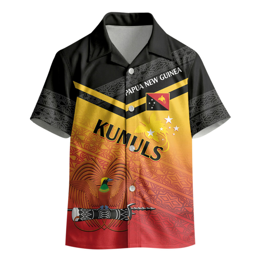 Papua New Guinea Custom Rugby The Kumuls Kid Hawaiian Shirt Motuan Inspired Pattern