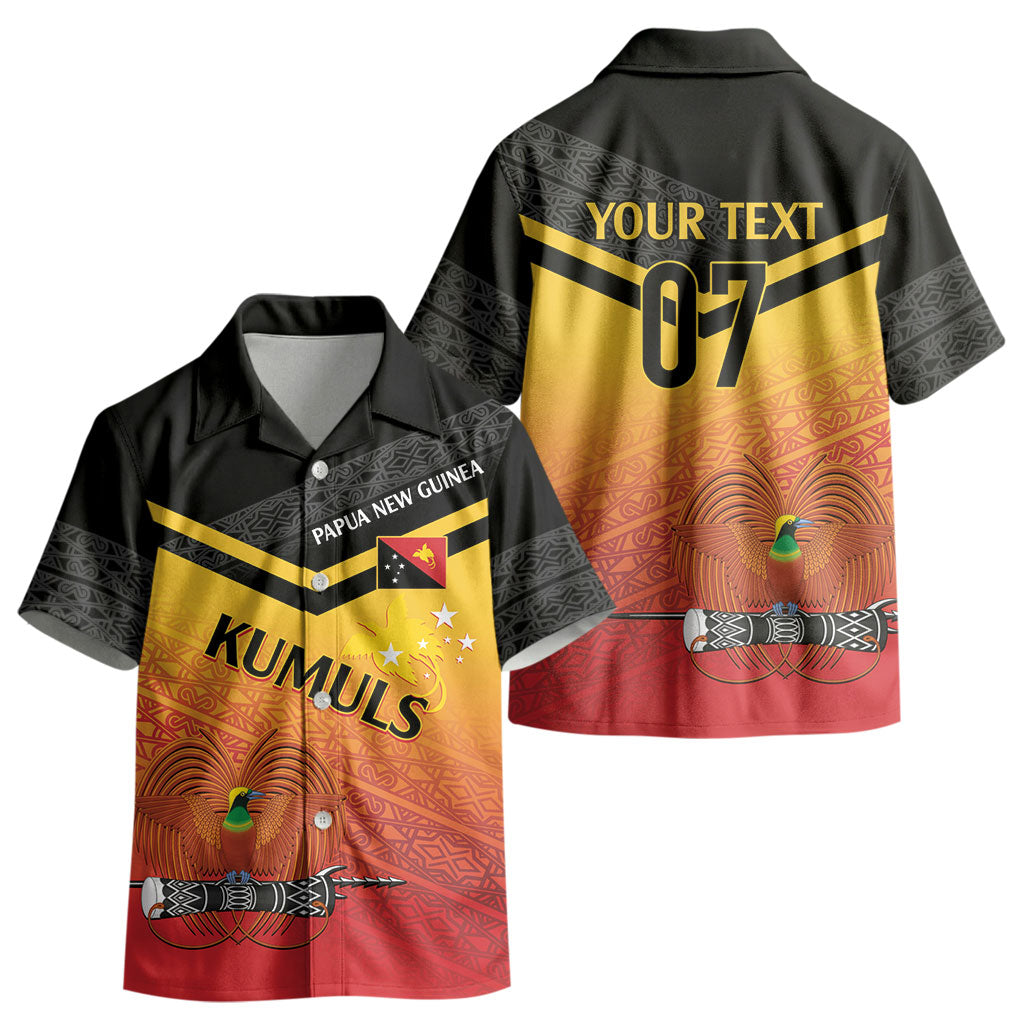 Papua New Guinea Custom Rugby The Kumuls Kid Hawaiian Shirt Motuan Inspired Pattern
