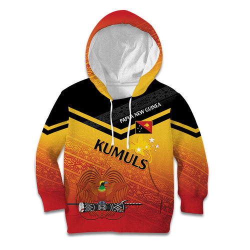 Papua New Guinea Custom Rugby The Kumuls Kid Hoodie Motuan Inspired Pattern