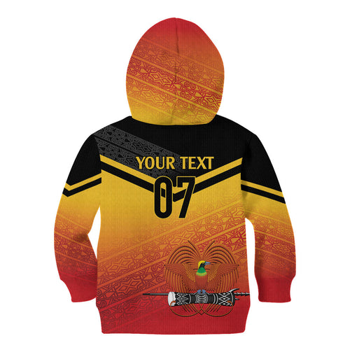 Papua New Guinea Custom Rugby The Kumuls Kid Hoodie Motuan Inspired Pattern