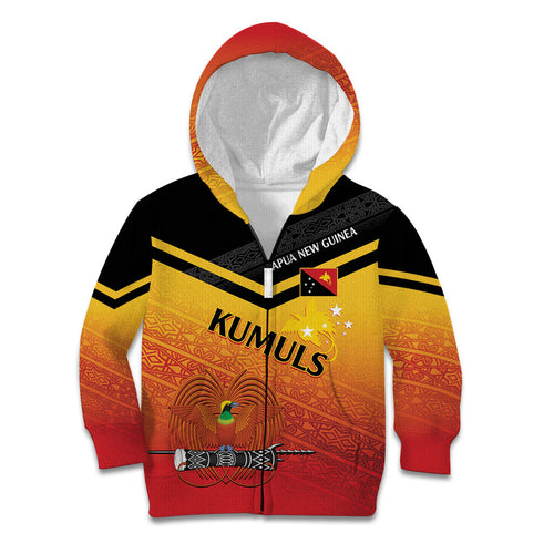 Papua New Guinea Custom Rugby The Kumuls Kid Hoodie Motuan Inspired Pattern