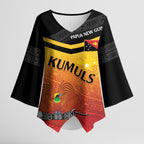 Papua New Guinea Custom Rugby The Kumuls Kimono Sleeve Blouse Motuan Inspired Pattern
