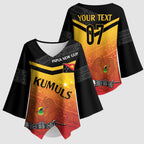 Papua New Guinea Custom Rugby The Kumuls Kimono Sleeve Blouse Motuan Inspired Pattern