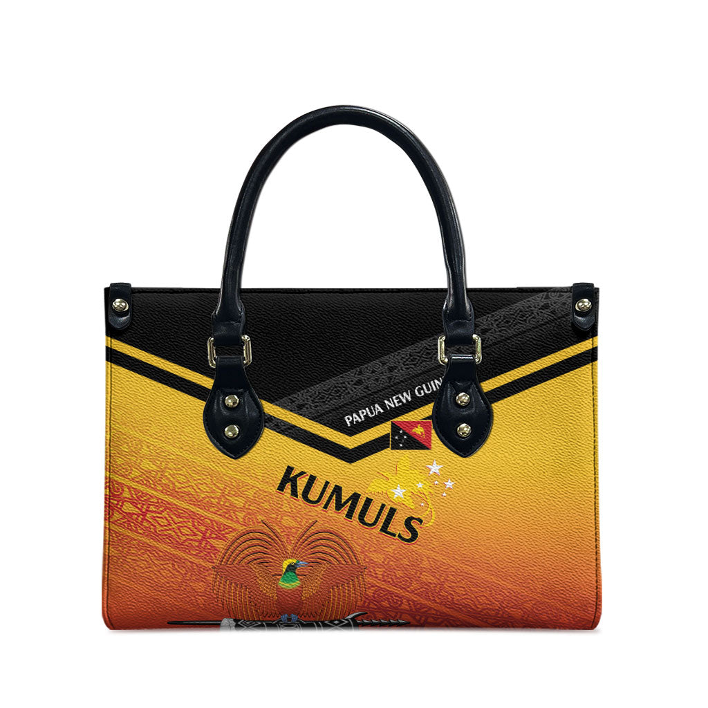 Papua New Guinea Rugby The Kumuls Leather Bag Motuan Inspired Pattern