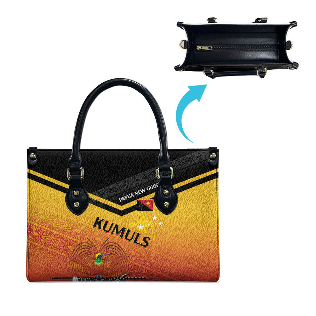 Papua New Guinea Rugby The Kumuls Leather Bag Motuan Inspired Pattern
