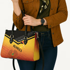 Papua New Guinea Rugby The Kumuls Leather Bag Motuan Inspired Pattern
