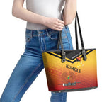 Papua New Guinea Rugby The Kumuls Leather Tote Bag Motuan Inspired Pattern
