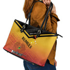 Papua New Guinea Rugby The Kumuls Leather Tote Bag Motuan Inspired Pattern