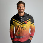 Papua New Guinea Custom Rugby The Kumuls Long Sleeve Polo Shirt Motuan Inspired Pattern