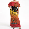 Papua New Guinea Custom Rugby The Kumuls Off Shoulder Maxi Dress Motuan Inspired Pattern
