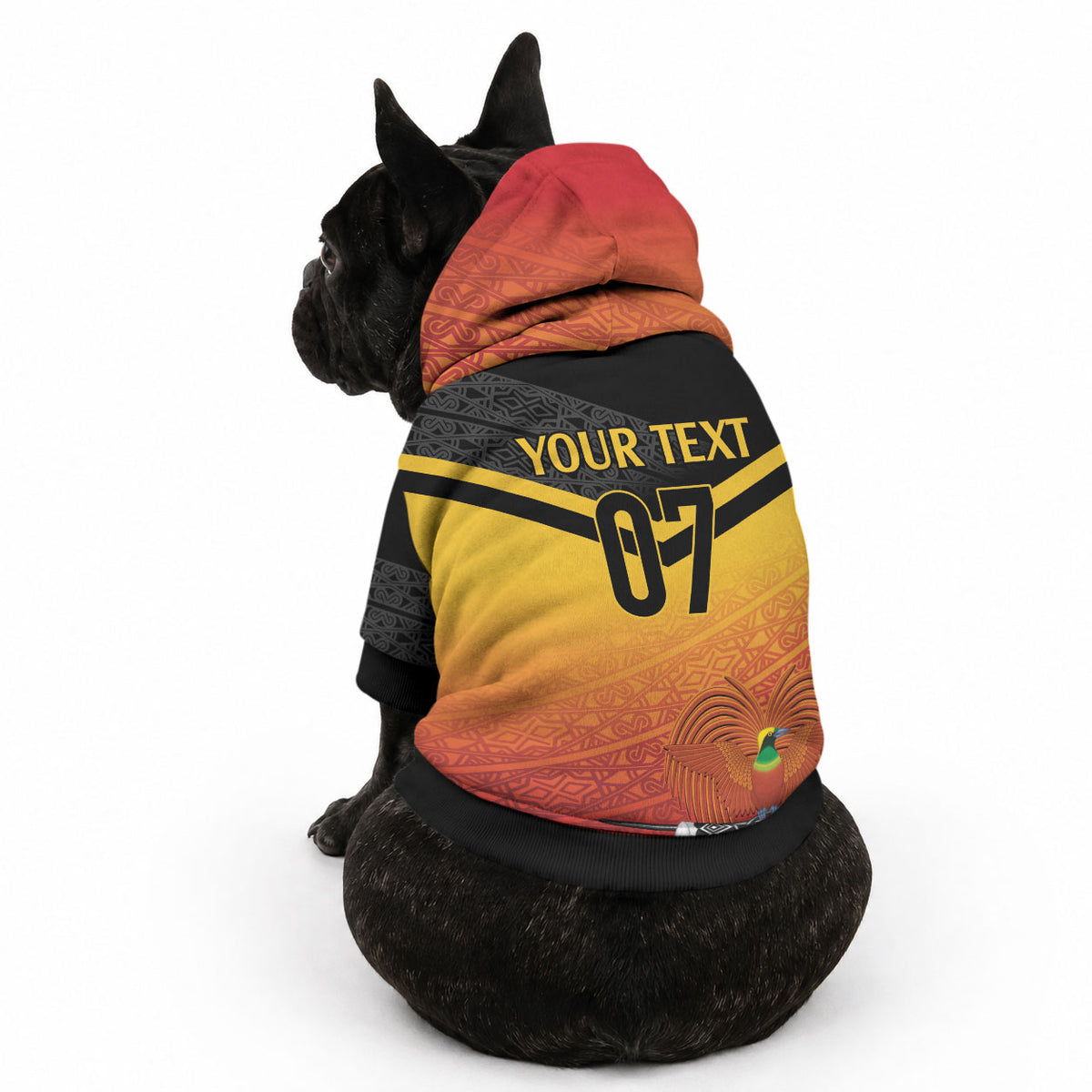 Papua New Guinea Custom Rugby The Kumuls Pet Hoodie Motuan Inspired Pattern