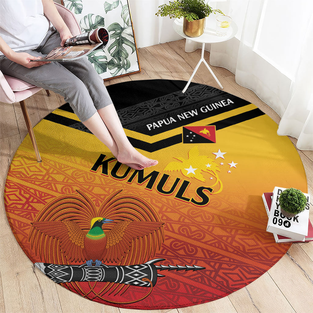 Papua New Guinea Rugby The Kumuls Round Carpet Motuan Inspired Pattern