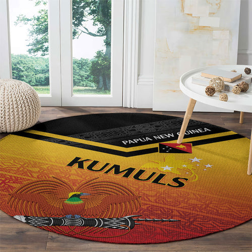 Papua New Guinea Rugby The Kumuls Round Carpet Motuan Inspired Pattern