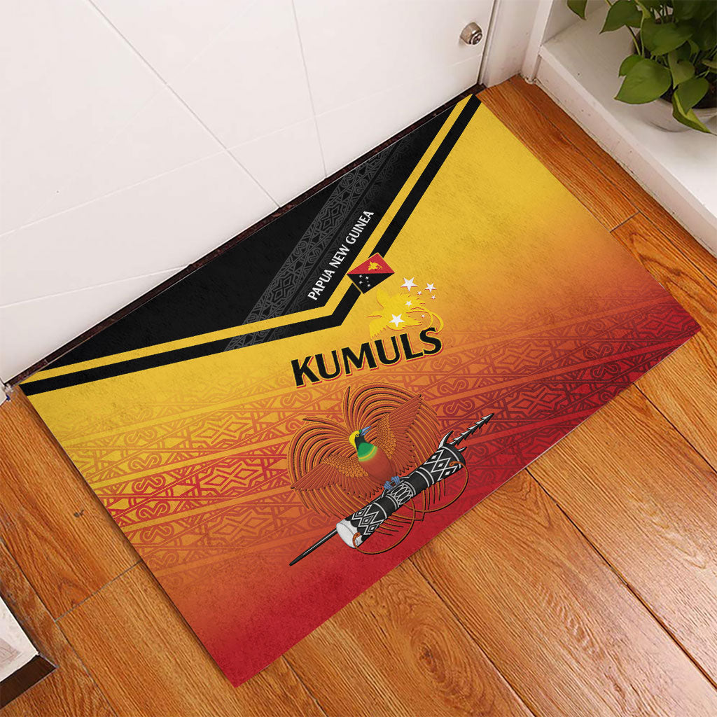 Papua New Guinea Rugby The Kumuls Rubber Doormat Motuan Inspired Pattern