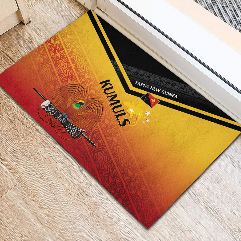 Papua New Guinea Rugby The Kumuls Rubber Doormat Motuan Inspired Pattern