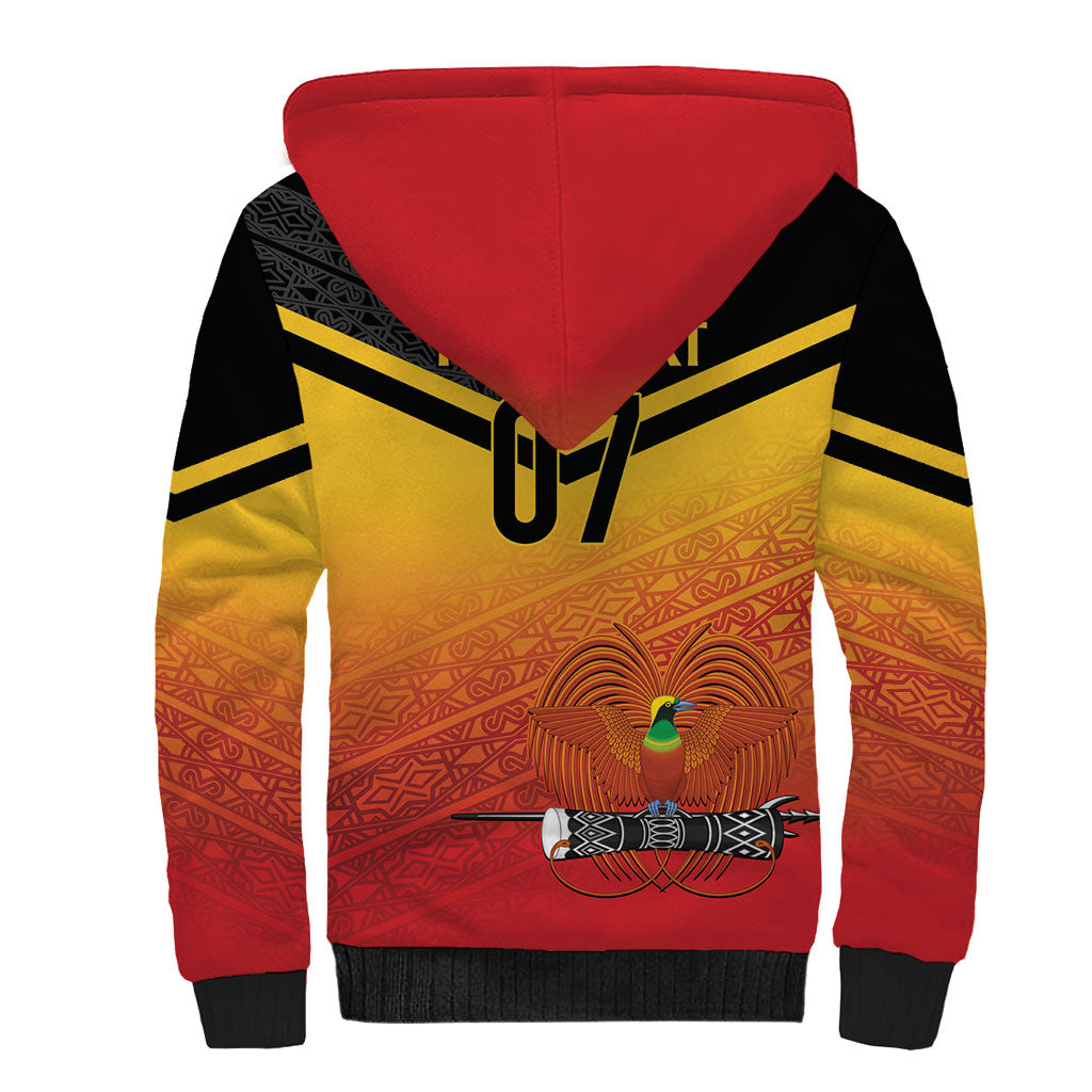Papua New Guinea Custom Rugby The Kumuls Sherpa Hoodie Motuan Inspired Pattern