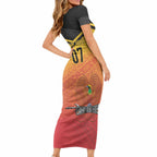 Papua New Guinea Custom Rugby The Kumuls Short Sleeve Bodycon Dress Motuan Inspired Pattern