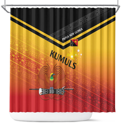 Papua New Guinea Rugby The Kumuls Shower Curtain Motuan Inspired Pattern