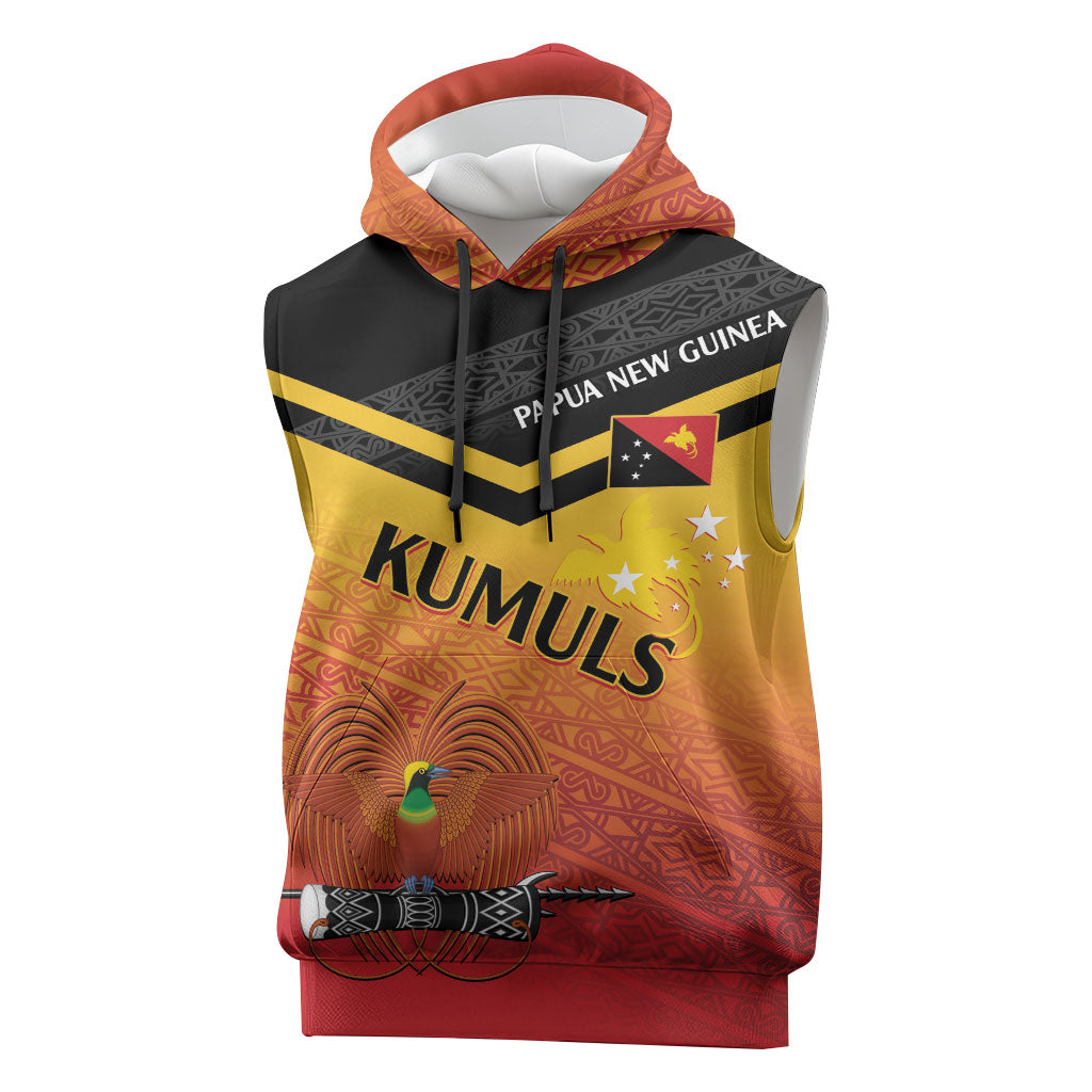 Papua New Guinea Custom Rugby The Kumuls Sleeveless Hoodie Motuan Inspired Pattern