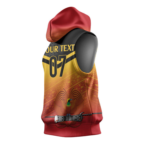 Papua New Guinea Custom Rugby The Kumuls Sleeveless Hoodie Motuan Inspired Pattern