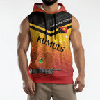 Papua New Guinea Custom Rugby The Kumuls Sleeveless Hoodie Motuan Inspired Pattern
